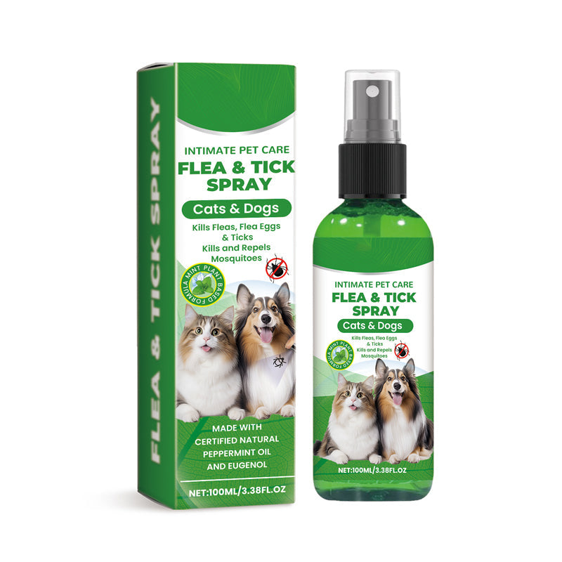 🍃Luonnollinen kirppu- ja punkkisuihke koirille ja kissoille🐾 Suojaa rakas lemmikkisi tuholaisilta
