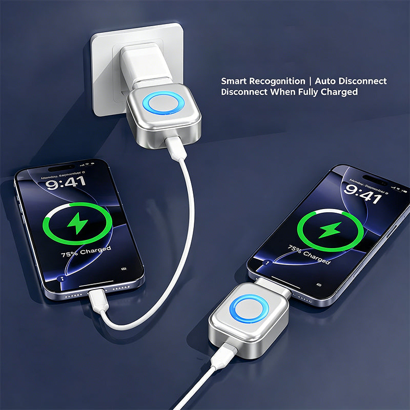 🌞⚡ 50 %:N PIKATARJOUS! 140 W:n pikalaturi, jossa on tekoälypohjainen automaattinen sammutustoiminto – USB-C PD 3.1, älykäs ylikuumenemissuoja, merkkivalo, yhteensopiva iPhoneen, MacBookiin ja tableteihin 🔋
