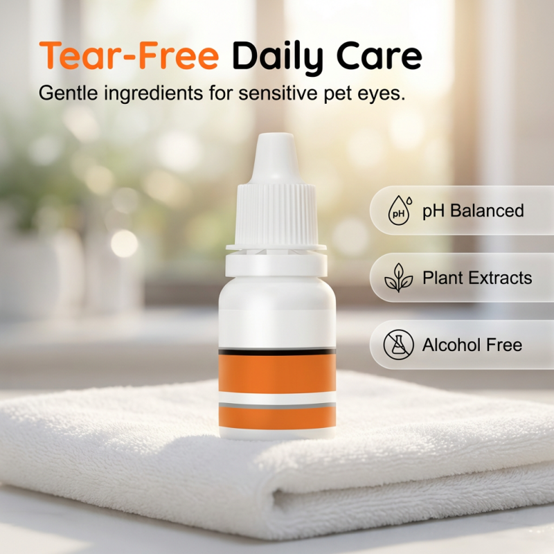 Hellävarainen silmäpuhdistusliuos lemmikeille