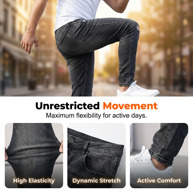 Miesten repeytyneet joustavat skinny-farkut