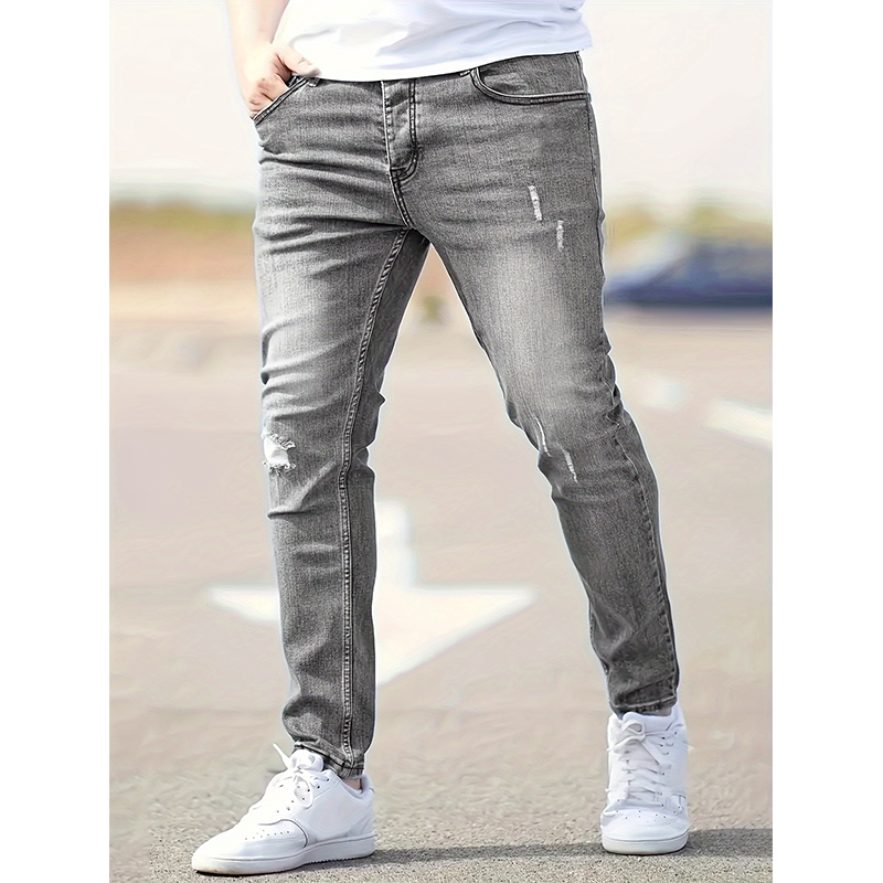 Miesten repeytyneet joustavat skinny-farkut