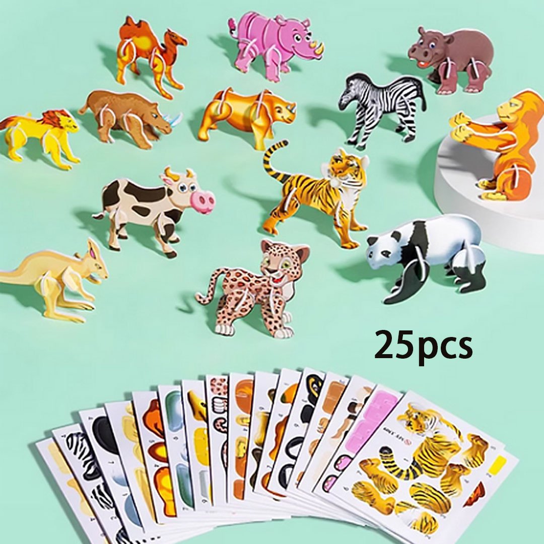 🦖 50 % ALENNUS! 🧩 OPETTAVA 3D-PALAPELI – 50-osainen pakkaus, jossa on värikkäitä dinosauruksia; kehittää luovuutta ja avaruudellista ajattelua 4-vuotiaille ja sitä vanhemmille 🎨✨
