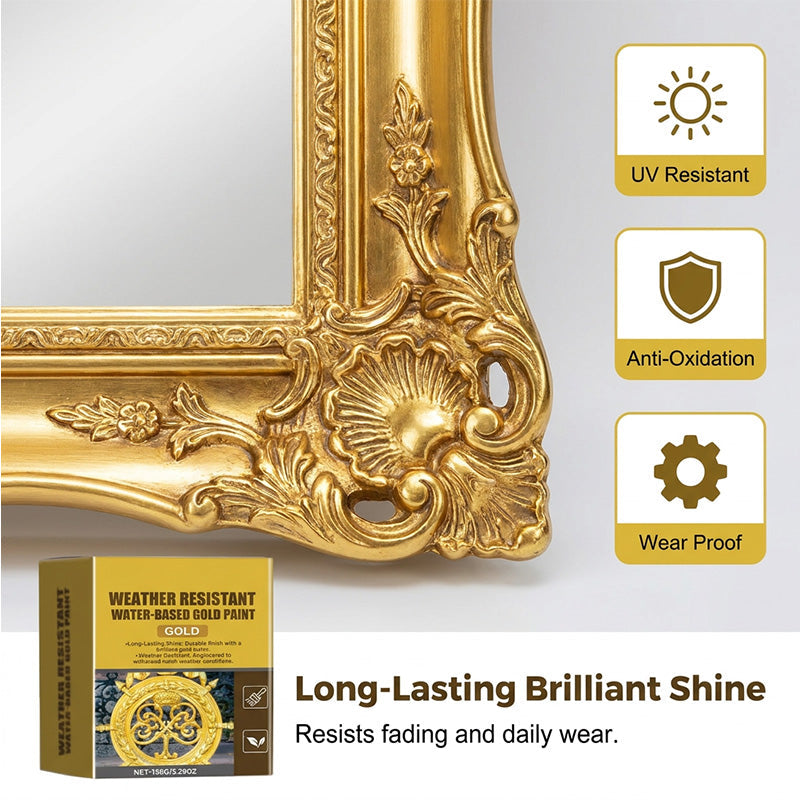 Säänkestävä vesiohenteinen kultamaali