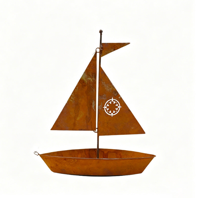 Rustic-metallinen istutusruukku – purjevene-malli