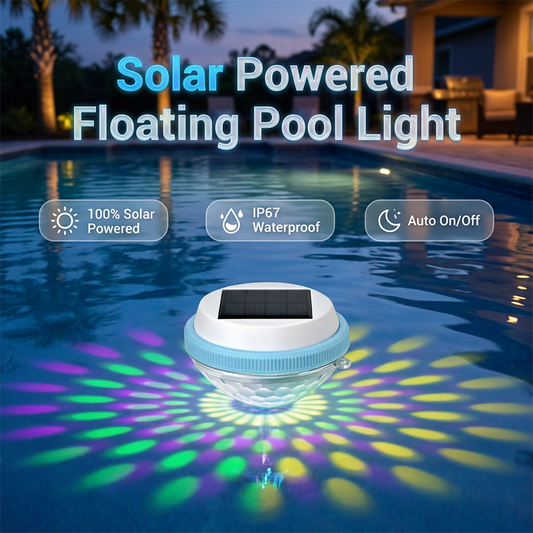 🏊‍♂️☀️ LED-aurinkokäyttöinen kelluva uima-allasvalo – väri vaihtuu, automaattinen päälle/pois-toiminto, vedenkestävä. Sopii erinomaisesti uima-altaalle, lampiin tai kylpylään – luo taianomaisen iltatunnelman! 💡🌙✨