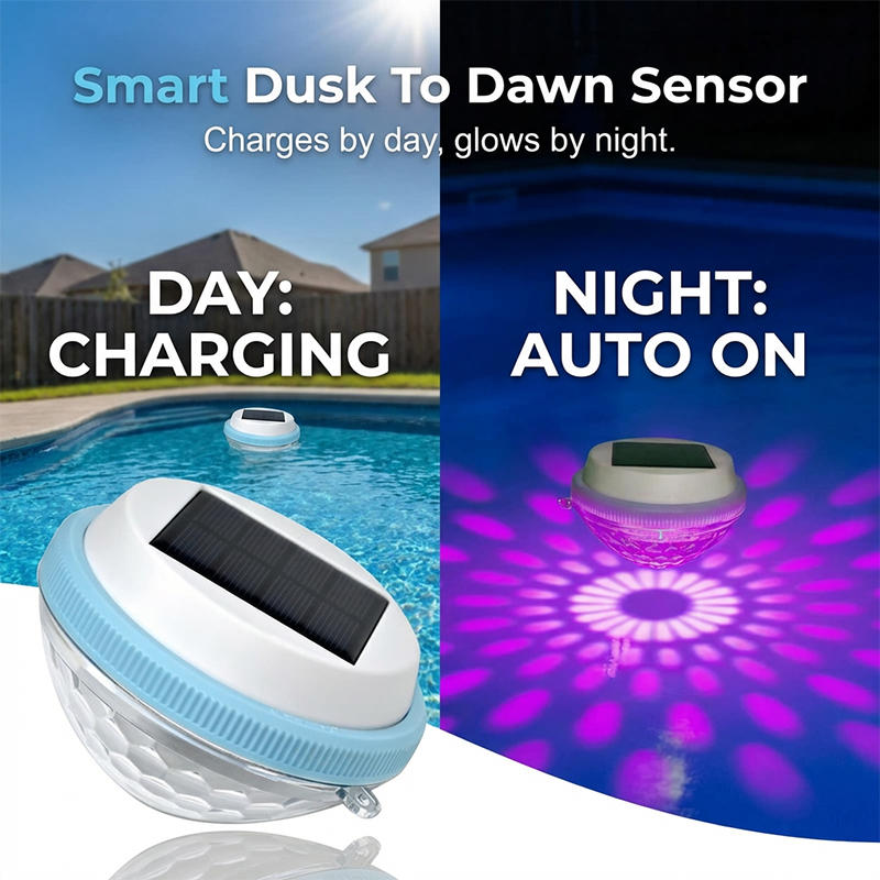 🏊‍♂️☀️ LED-aurinkokäyttöinen kelluva uima-allasvalo – väri vaihtuu, automaattinen päälle/pois-toiminto, vedenkestävä. Sopii erinomaisesti uima-altaalle, lampiin tai kylpylään – luo taianomaisen iltatunnelman! 💡🌙✨