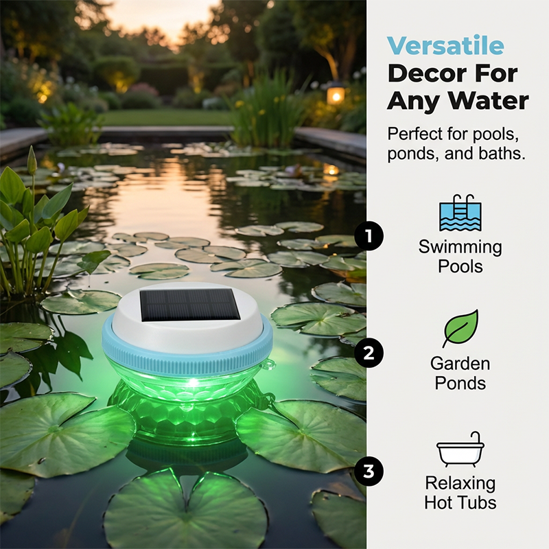 🏊‍♂️☀️ LED-aurinkokäyttöinen kelluva uima-allasvalo – väri vaihtuu, automaattinen päälle/pois-toiminto, vedenkestävä. Sopii erinomaisesti uima-altaalle, lampiin tai kylpylään – luo taianomaisen iltatunnelman! 💡🌙✨