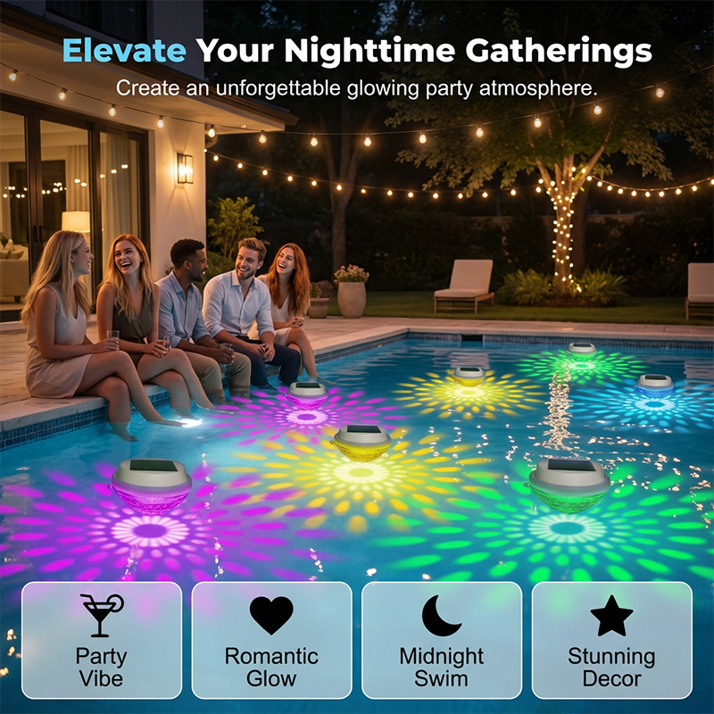 🏊‍♂️☀️ LED-aurinkokäyttöinen kelluva uima-allasvalo – väri vaihtuu, automaattinen päälle/pois-toiminto, vedenkestävä. Sopii erinomaisesti uima-altaalle, lampiin tai kylpylään – luo taianomaisen iltatunnelman! 💡🌙✨