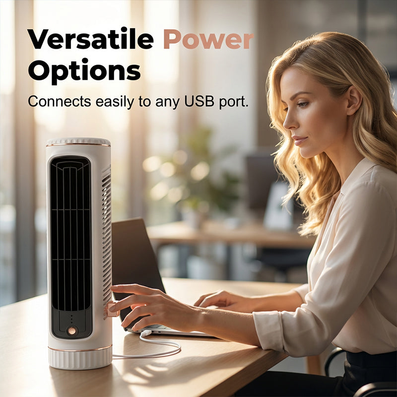 Kannettava 3-nopeuksinen USB-tornituuletin