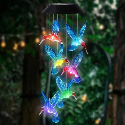 🦋 Kaunista puutarhaasi – ✨Luova lintumallinen aurinko- ja tuulikello