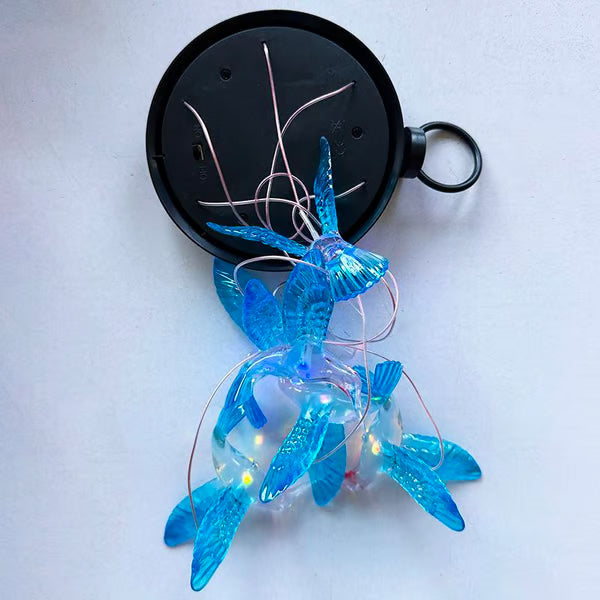 🦋 Kaunista puutarhaasi – ✨Luova lintumallinen aurinko- ja tuulikello
