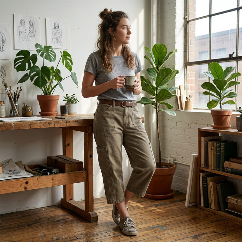 📢Keskikauden ale: −50 % vain rajoitetun ajan⏰👖 Rentoja cargo-caprihousuja naisille – mukavat 3/4-housut, joissa on runsaasti taskuja, täydelliset arkeen, matkoille ja kesään ☀️
