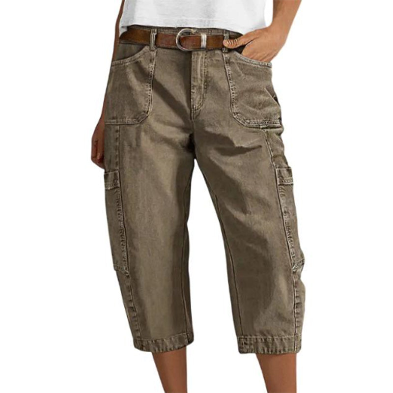 📢Keskikauden ale: −50 % vain rajoitetun ajan⏰👖 Rentoja cargo-caprihousuja naisille – mukavat 3/4-housut, joissa on runsaasti taskuja, täydelliset arkeen, matkoille ja kesään ☀️