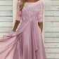 Floral Embroidery Midi Dress – Flowy & Elegant Scoop Neck🌸