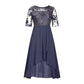 Floral Embroidery Midi Dress – Flowy & Elegant Scoop Neck🌸