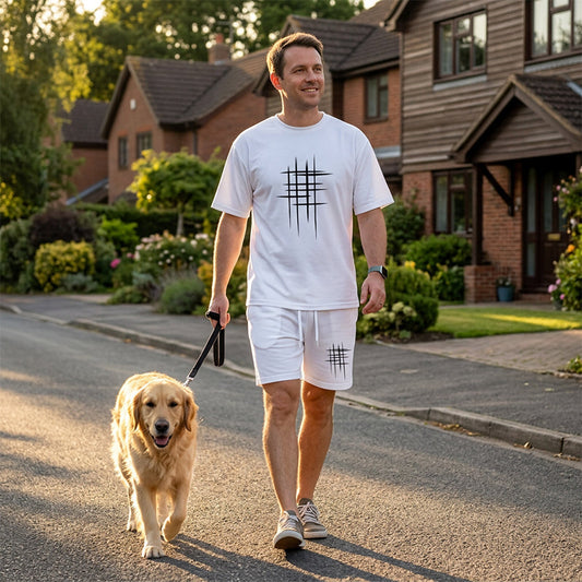 Miesten vapaa-ajan paita ja shortsit, 2-osainen setti – väljä istuvuus, hengittävä ja haalistumaton graafinen painatus 😎👕