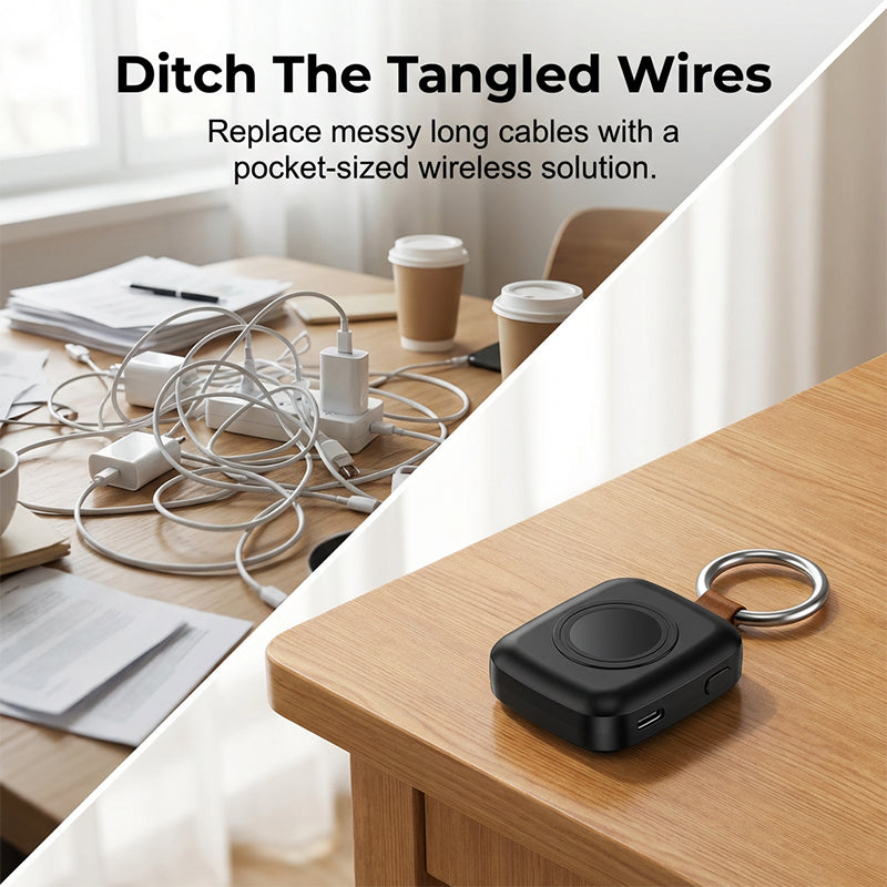 ⌚🔋 Älykellon varavirtalähde – langaton laturi, 1200 mAh, kompakti ja tyylikäs!