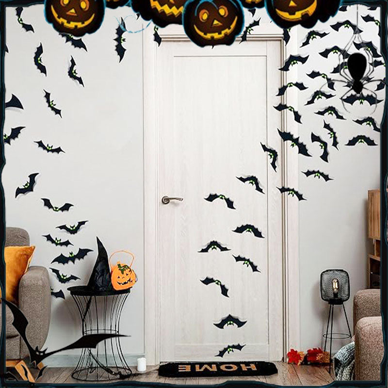 Halloween-3D-lepakkokoristeiden tarrasarja