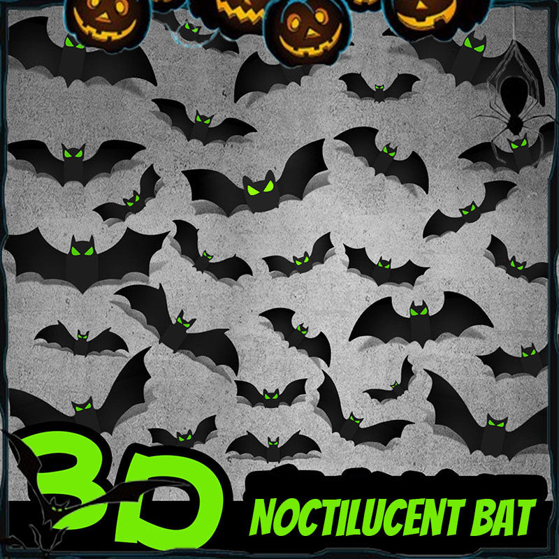 Halloween-3D-lepakkokoristeiden tarrasarja