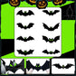 Halloween-3D-lepakkokoristeiden tarrasarja