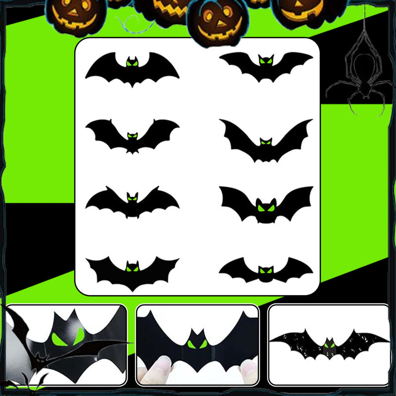 Halloween-3D-lepakkokoristeiden tarrasarja