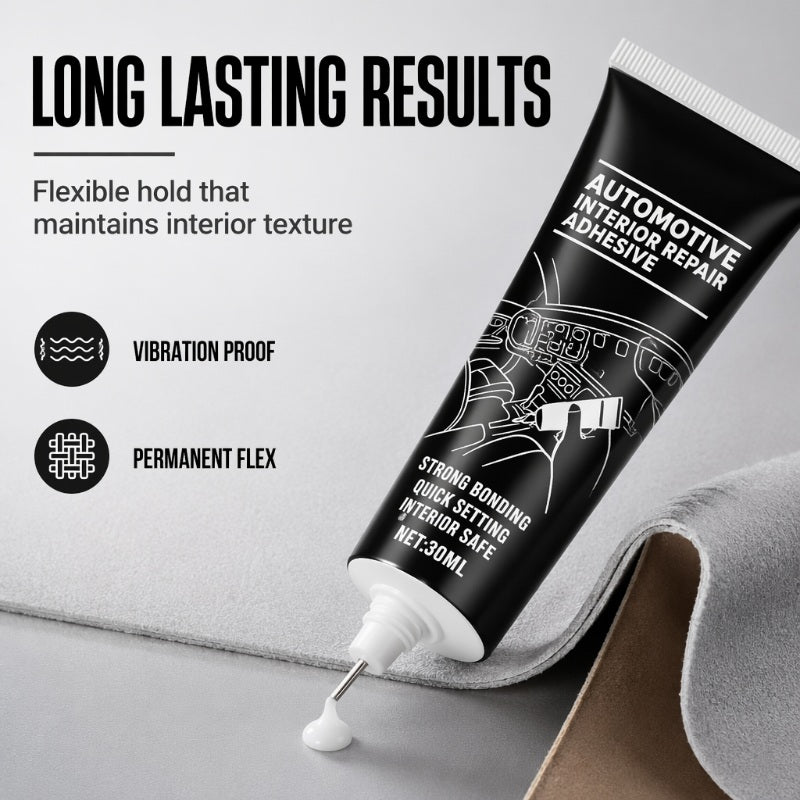 Auton sisätilan kattokankaan korjausliima, roikkuvan kattokankaan kiinnitykseen, 30 ml