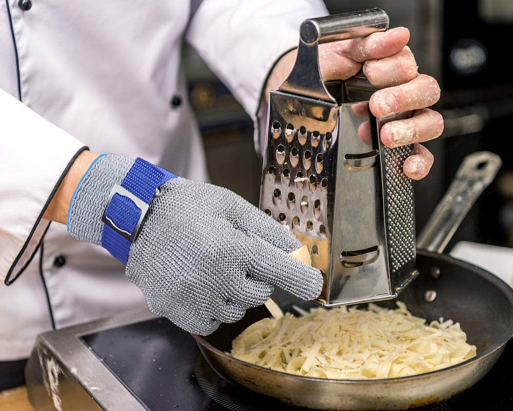 Ruokaluokan ruostumaton teräsverkko käsine