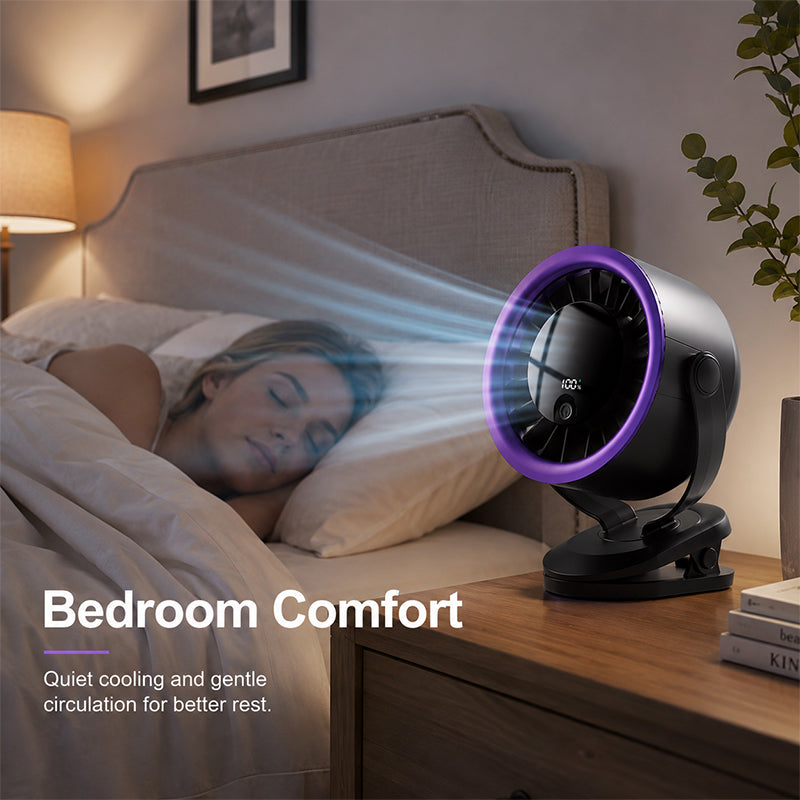 Ventilateur USB portable avec affichage numérique