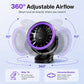 Ventilateur USB portable avec affichage numérique