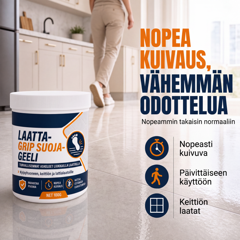 Liukumaton laattojen tartuntageeli