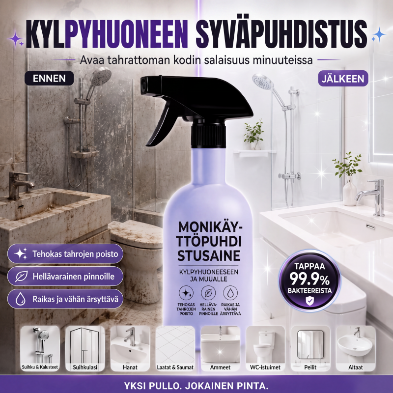 Leivontasoodaa monikäyttöinen puhdistussuihke