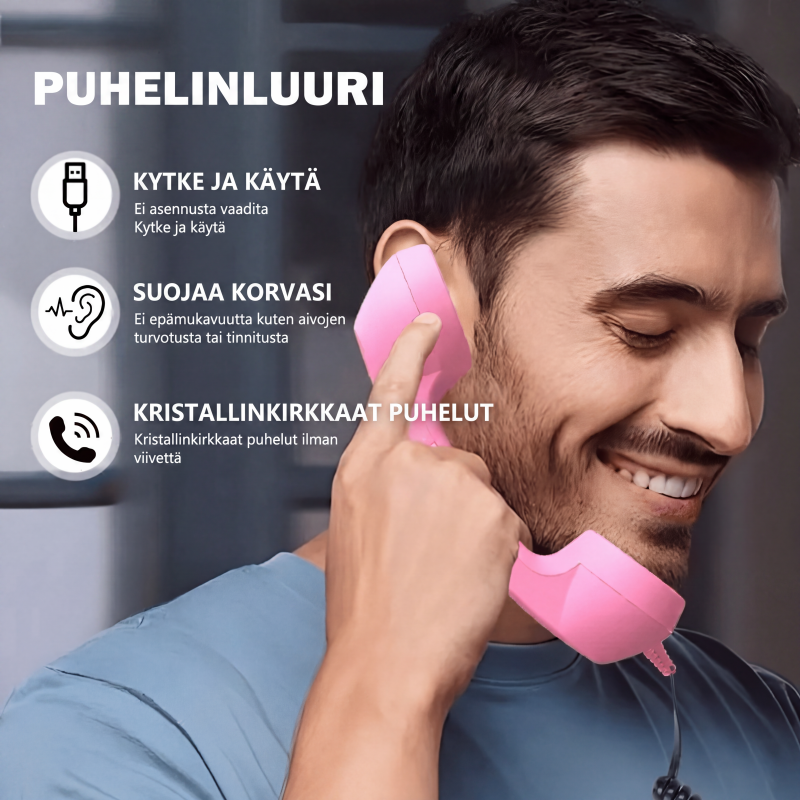 🎄Joulumyynti📞Retro-puhelimen kuuloke iPhonelle ja Androidille, Type-C-liitännällä varustettu vanhanaikainen puhelimen kuuloke HD-mikrofonilla ja kaiuttimella