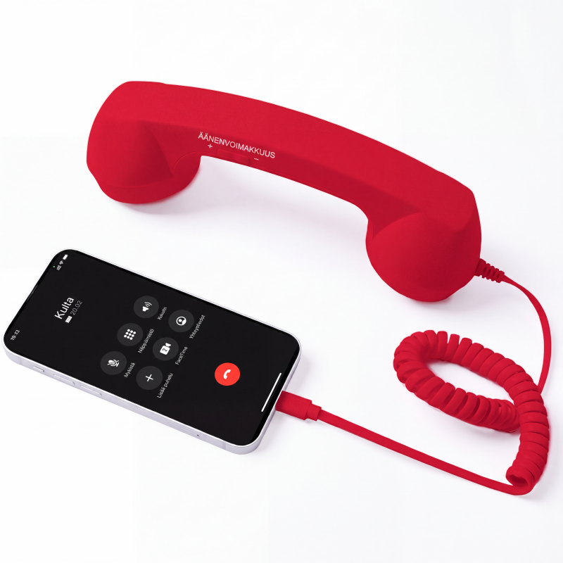 🎄Joulumyynti📞Retro-puhelimen kuuloke iPhonelle ja Androidille, Type-C-liitännällä varustettu vanhanaikainen puhelimen kuuloke HD-mikrofonilla ja kaiuttimella
