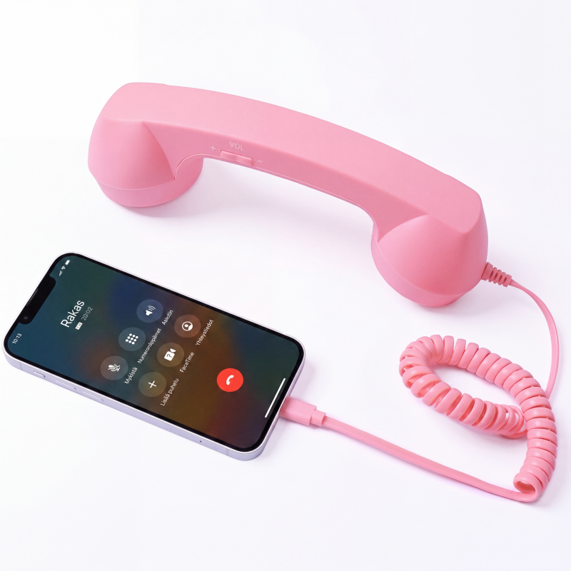 🎄Joulumyynti📞Retro-puhelimen kuuloke iPhonelle ja Androidille, Type-C-liitännällä varustettu vanhanaikainen puhelimen kuuloke HD-mikrofonilla ja kaiuttimella