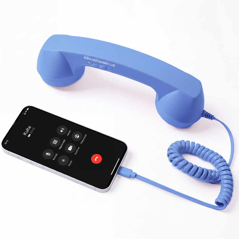 🎄Joulumyynti📞Retro-puhelimen kuuloke iPhonelle ja Androidille, Type-C-liitännällä varustettu vanhanaikainen puhelimen kuuloke HD-mikrofonilla ja kaiuttimella