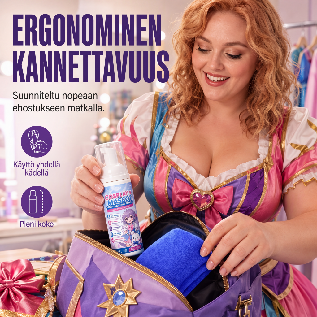 Kannettava kankaanpuhdistusvaahto 60 ml, mukana puhdistusliina