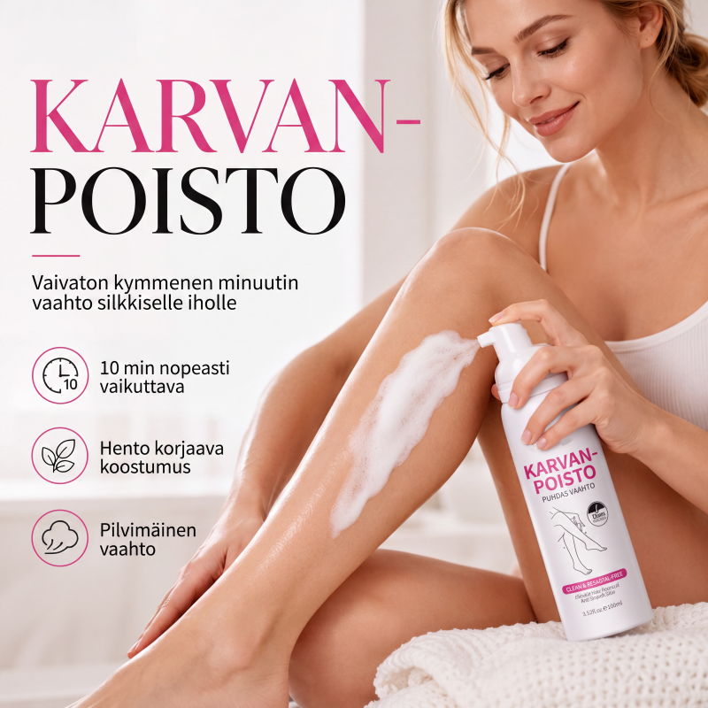 Hellävarainen karvanpoistovaahto
