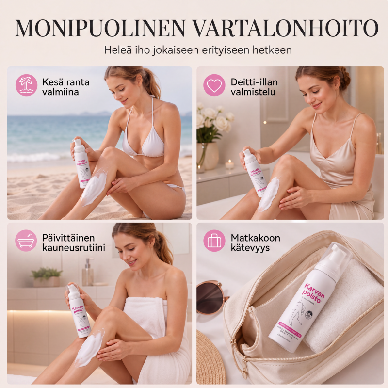 Hellävarainen karvanpoistovaahto