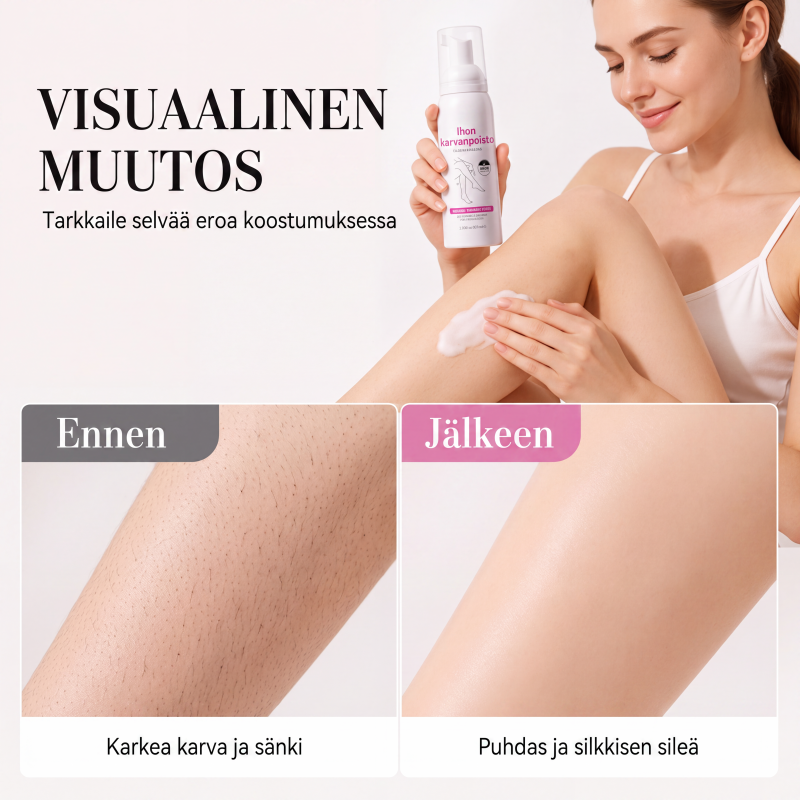 Hellävarainen karvanpoistovaahto