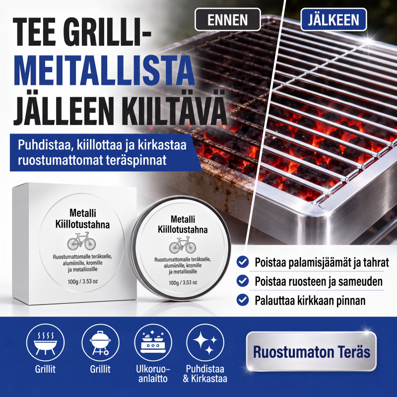 Monikäyttöinen metallinkiillotustahna