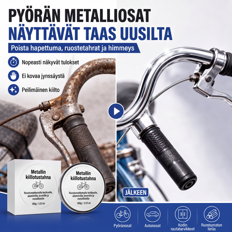 Monikäyttöinen metallinkiillotustahna