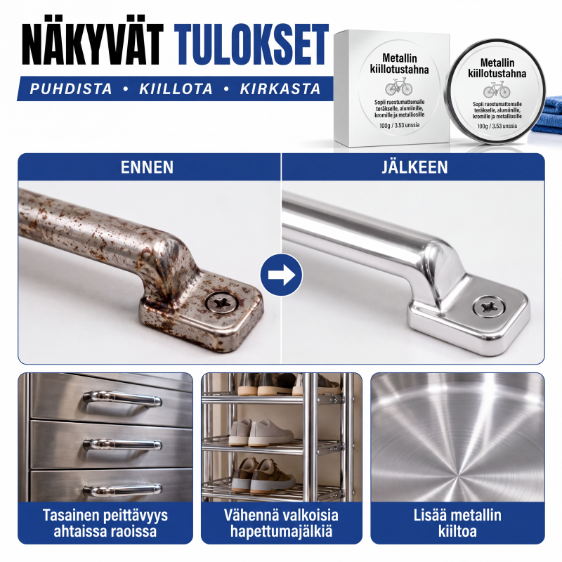 Monikäyttöinen metallinkiillotustahna