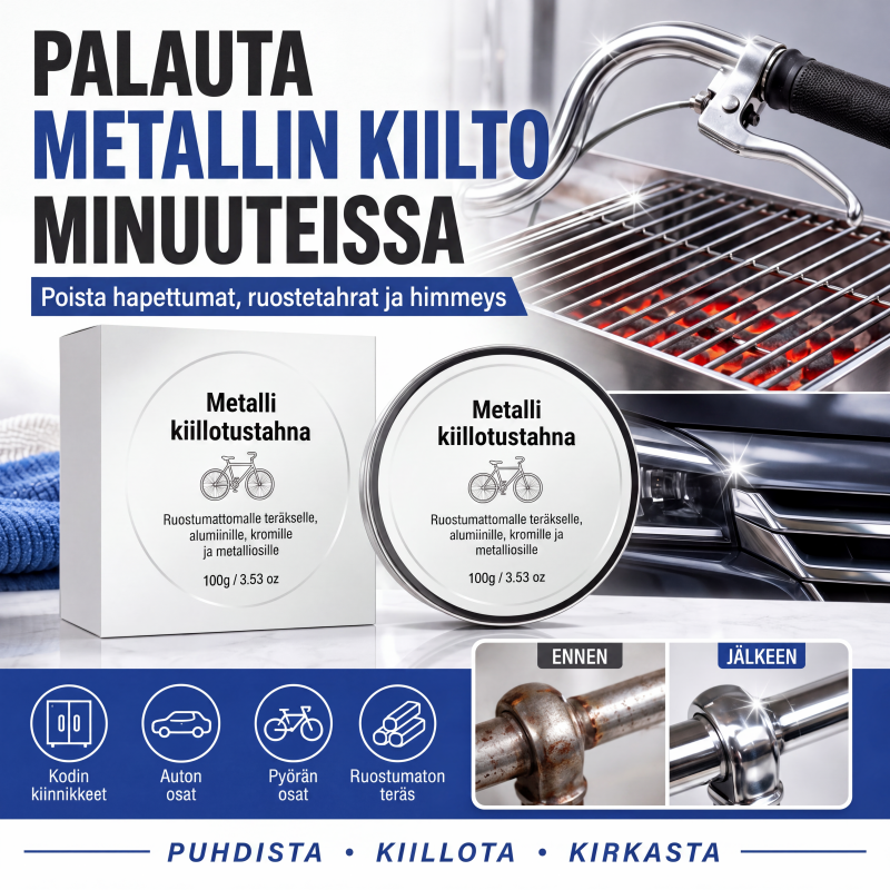 Monikäyttöinen metallinkiillotustahna