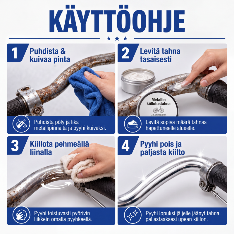 Monikäyttöinen metallinkiillotustahna