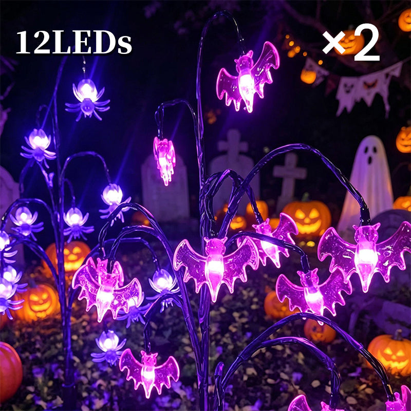 Vedenpitävät aurinkokäyttöiset kurpitsavalot oksille – halloweeniin