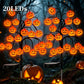 Vedenpitävät aurinkokäyttöiset kurpitsavalot oksille – halloweeniin
