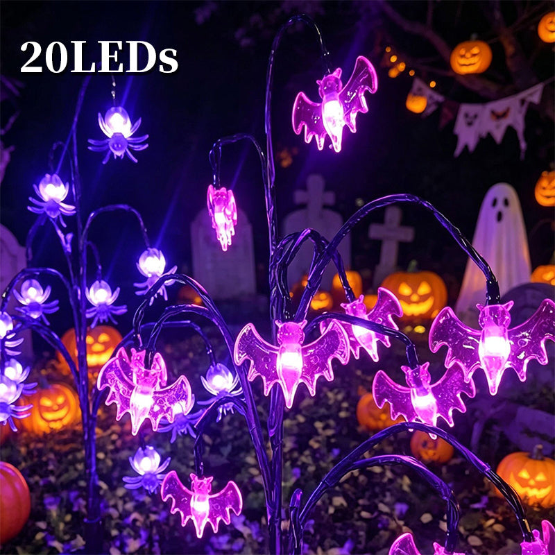 Vedenpitävät aurinkokäyttöiset kurpitsavalot oksille – halloweeniin