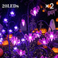 Vedenpitävät aurinkokäyttöiset kurpitsavalot oksille – halloweeniin