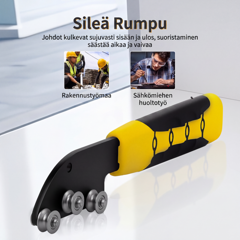 Kädessä pidettävä sileästi rullaava ja kestävä langansuoristin