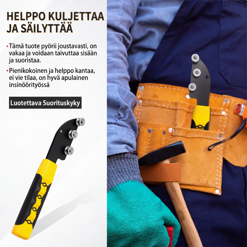 Kädessä pidettävä sileästi rullaava ja kestävä langansuoristin